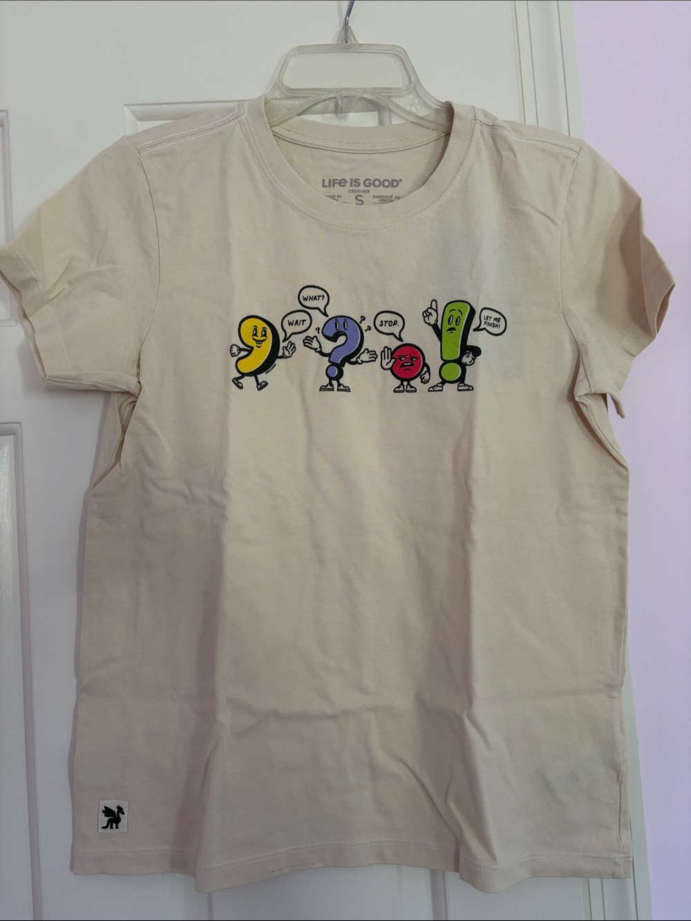 Life Is Good Cream Kids' Short Sleeve Tee with Colorful Punctuation Characters